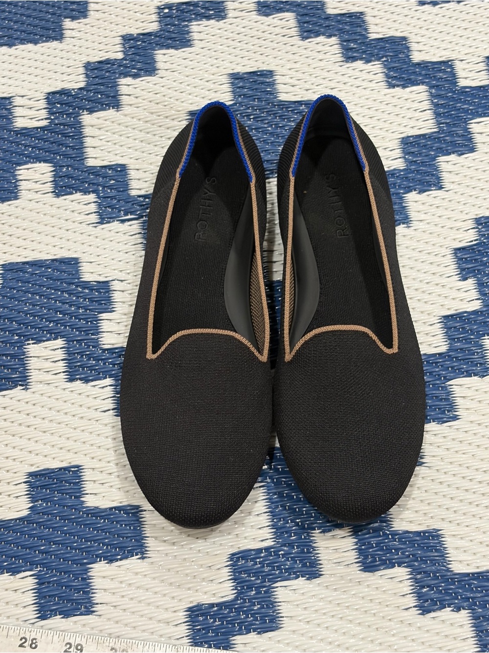 Rothy's Black Knit Slip On Loafer Flats Women's Shoes Size 9.5